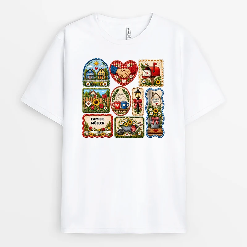 Nachbarn Hand By Hand - Personalisierte T Shirts