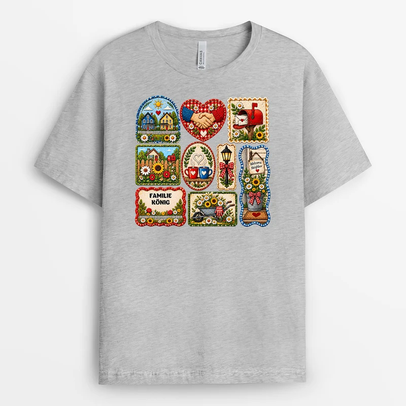 Nachbarn Hand By Hand - Personalisierte T Shirts