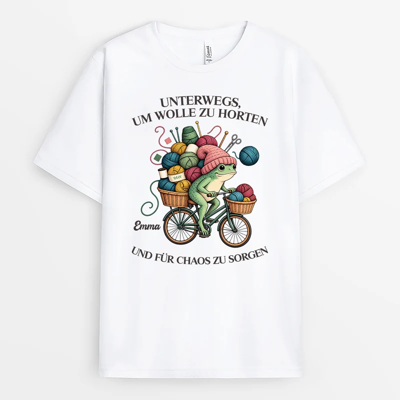 Unterwegs Um Wolle Zu Horten - Personalisiertes T Shirt