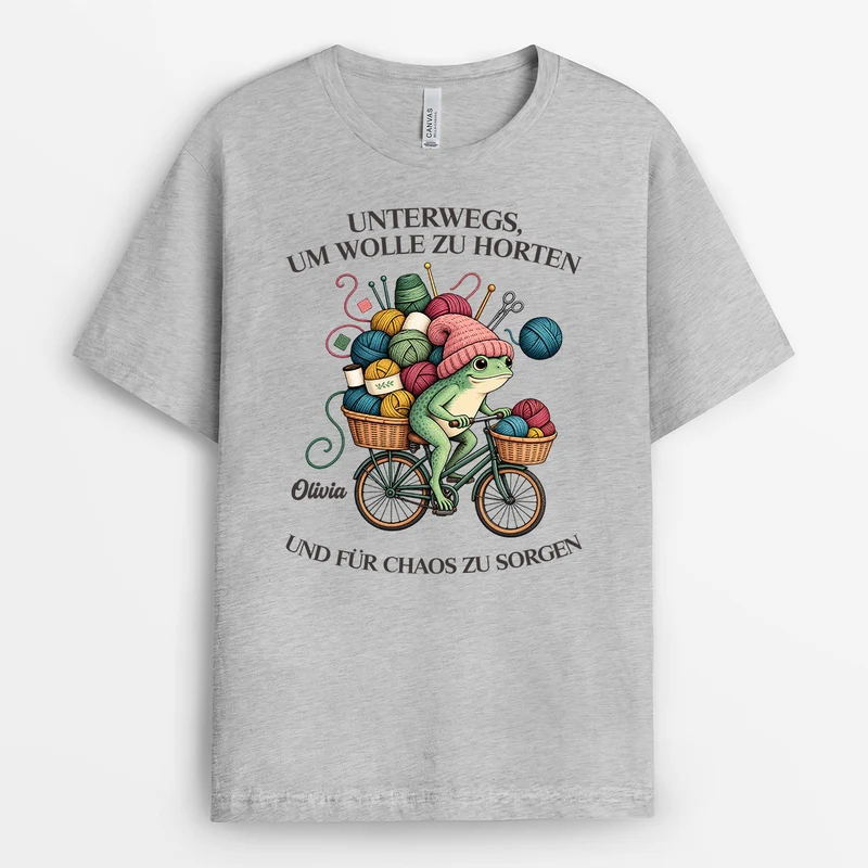Unterwegs Um Wolle Zu Horten - Personalisiertes T Shirt