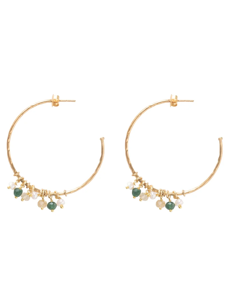 Aurora Aventurine Citrine GP Earrings