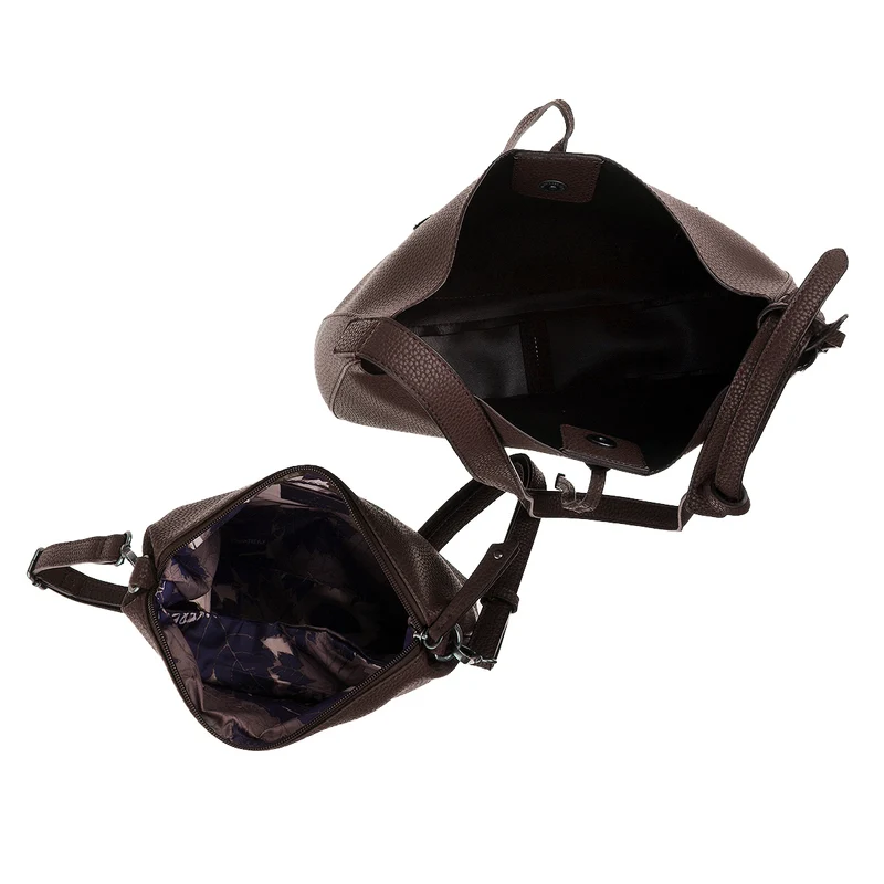 SURI FREY Beuteltasche Issy 2 in 1 in Dunkelbraun