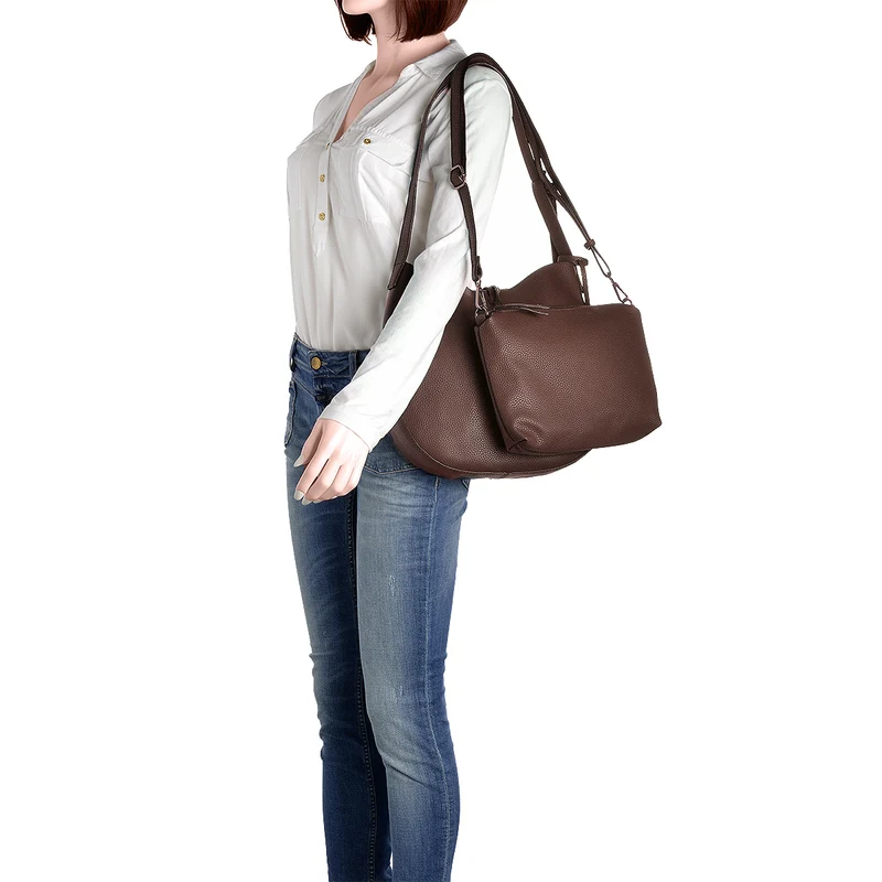 SURI FREY Beuteltasche Issy 2 in 1 in Dunkelbraun