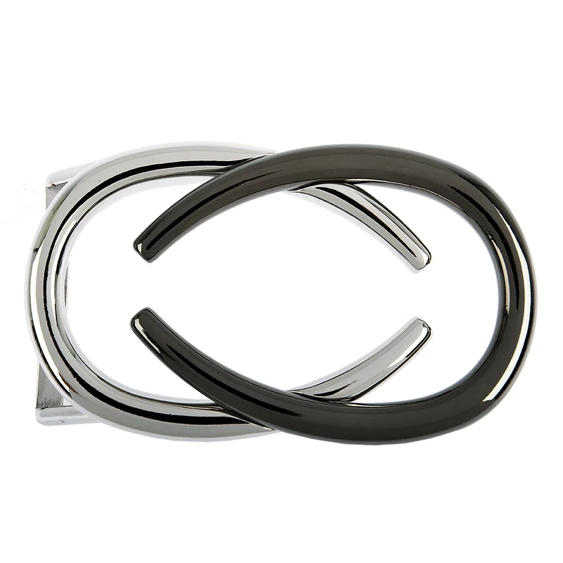 Reptile's House Gürtelschließe Pad in Silber/Anthrazit 4cm