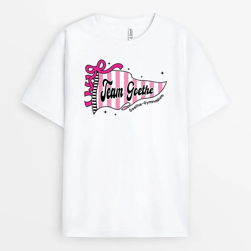 Mannschaftssport In Der Schule + Sportwimpel - Personalisierte T Shirts Schulteam Mascot Weiß