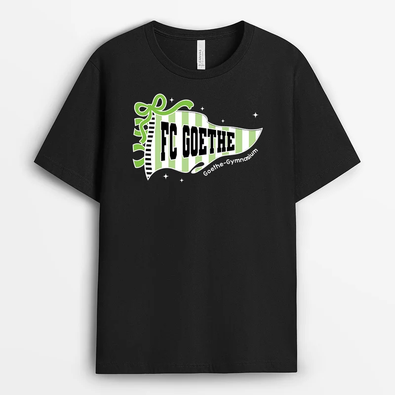 Mannschaftssport In Der Schule + Initiale - Personalisierte T Shirts Schulteam Mascot Schwarz