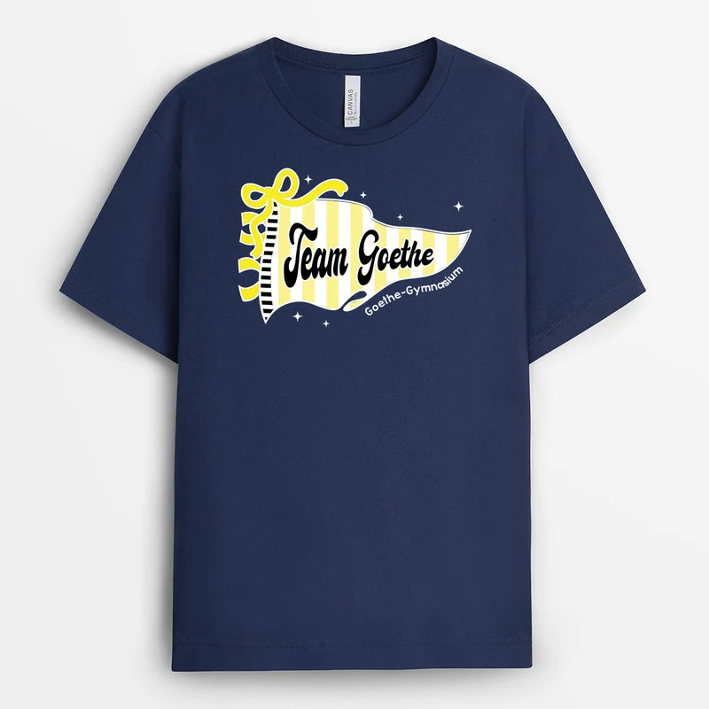 Mannschaftssport In Der Schule + Initiale - Personalisierte T Shirts Schulteam Mascot Schwarz