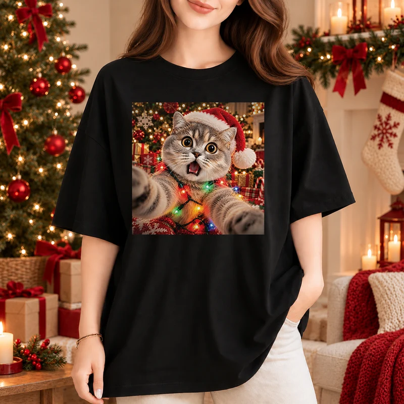 Haustier AI Bild Generator - Weihnachts T-Shirt Personalisiert