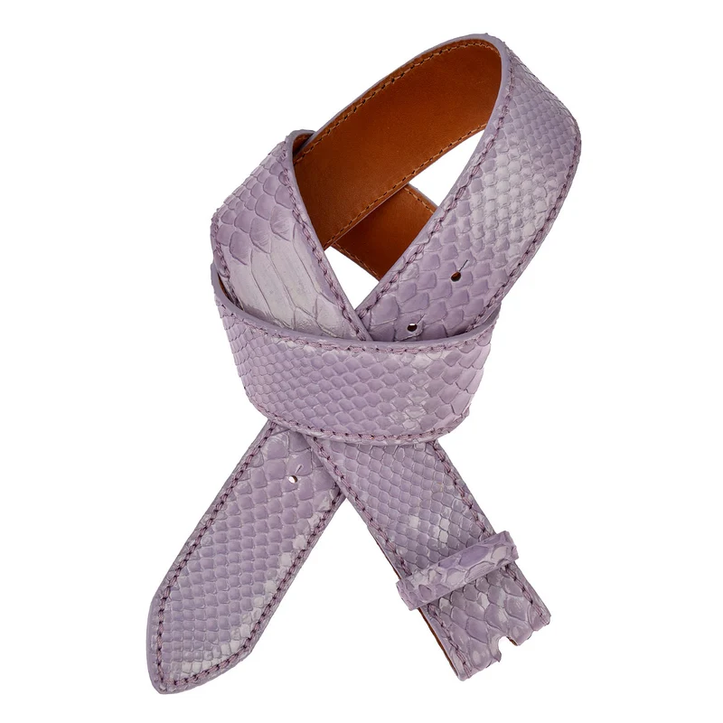 Reptile's House Pythonleder Gürtel Vernis Pearl in Flieder