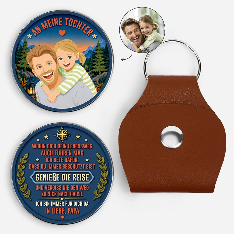 Ich Bin Immer Für Dich Da - Pocket Hug Schlüsselanhänger Personalisiert Familie AI Bild Generator