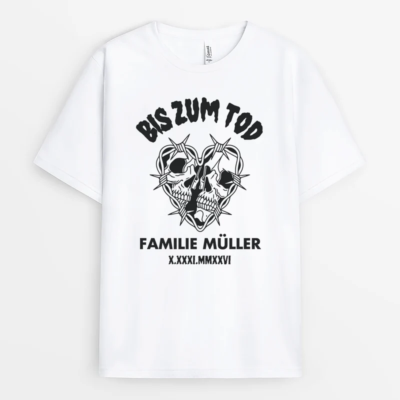 Bis Zum Tod - Partner T Shirt Personalisiert