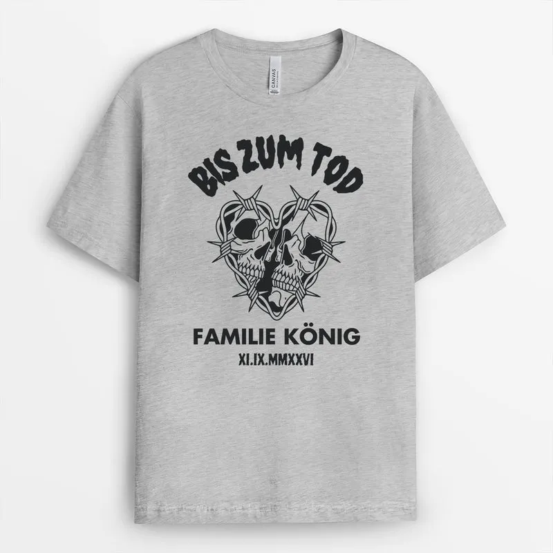 Bis Zum Tod - Partner T Shirt Personalisiert
