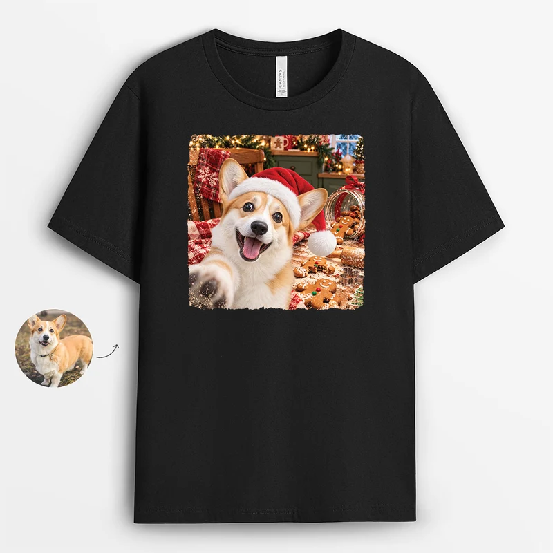 Haustier Foto - Personalisiertes Weihnachts T Shirt Lustig