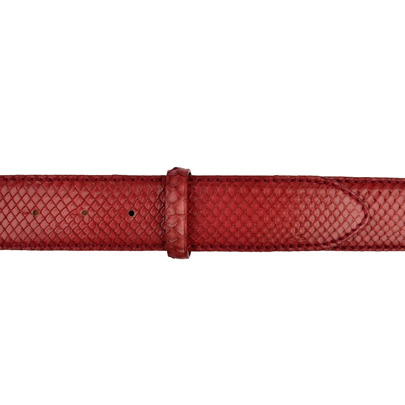 Reptile's House Pythonleder Gürtel RUM in Rot