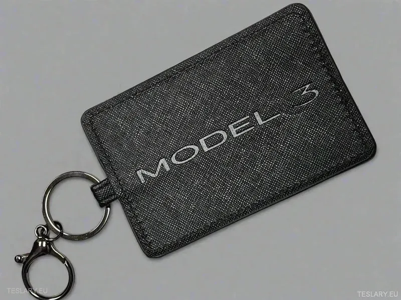 Moderne Schlüsselhülle mit Tesla-Logo Model 3-Logo