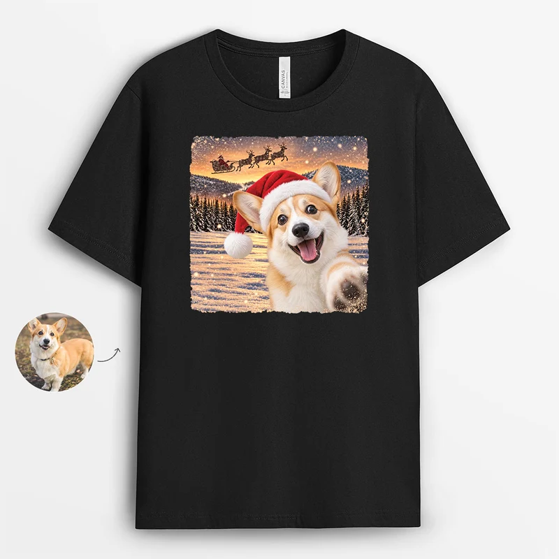 Haustier Foto Lustig - Weihnachts T Shirt Personalisiert