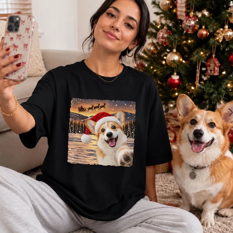Haustier Foto Lustig - Weihnachts T Shirt Personalisiert
