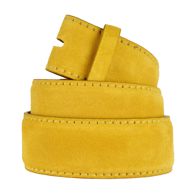 Reptile's House Gürtel Velour in Gelb 4cm
