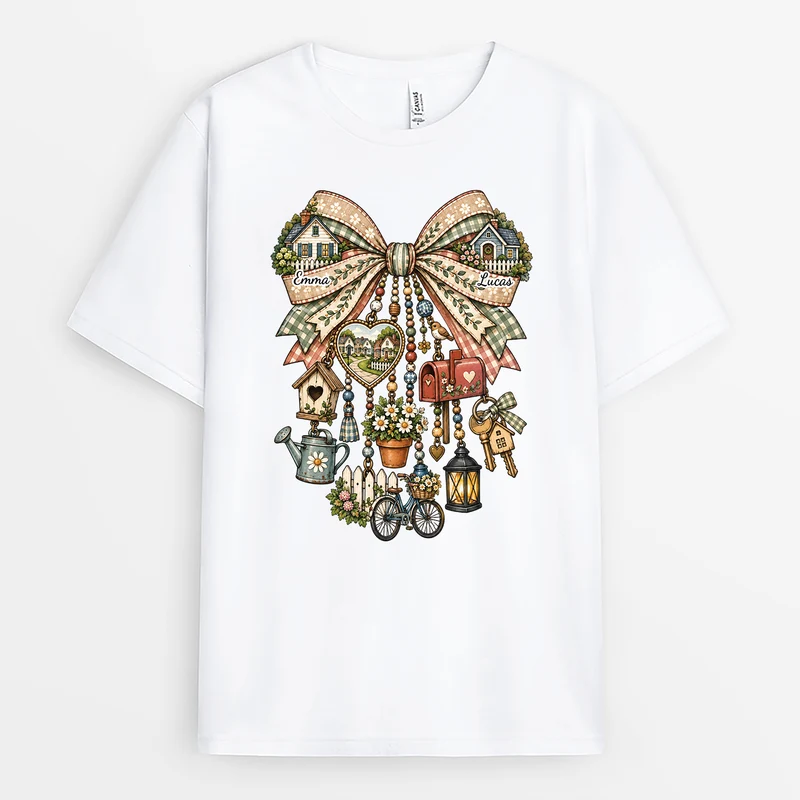 Schleife + Nachbarn - Personalisiertes T Shirt