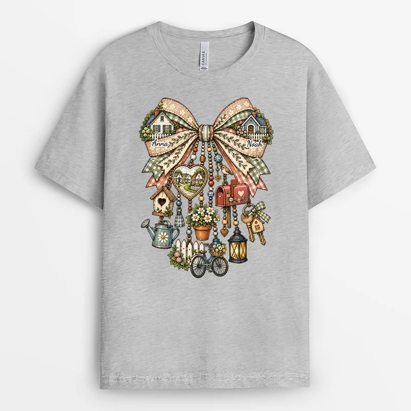 Schleife + Nachbarn - Personalisiertes T Shirt