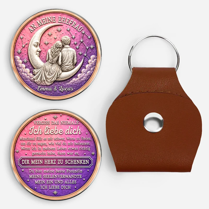 An Meinen Ehemann Vergiss Niemals Dass Ich Dich Liebe - Pocket Hug Schlüsselanhänger Personalisiert Paare