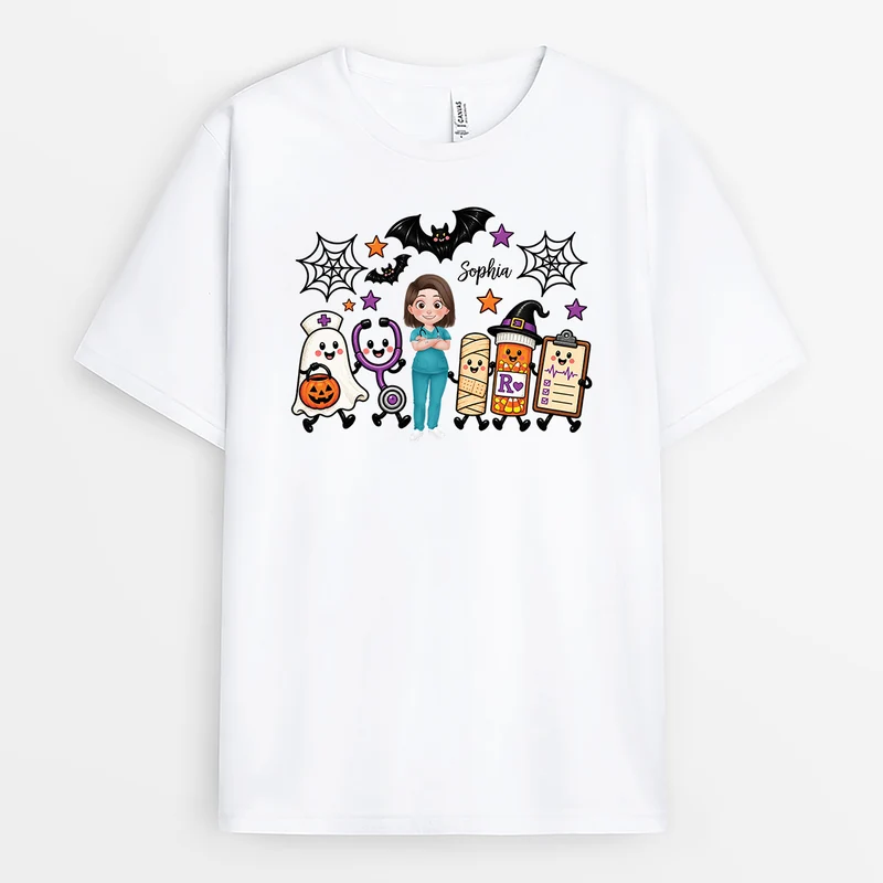 Pflegekraft - Halloween Shirt Personalisiert