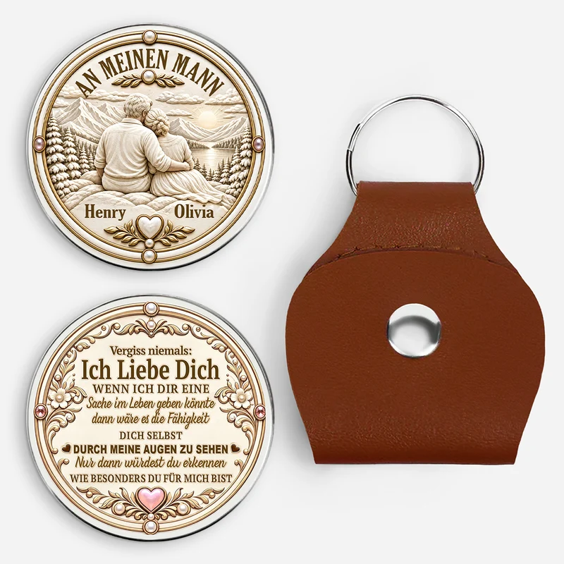 [3D-Optik] Wenn Ich Dir Eine Sache Geben Könnte - Pocket Hug Schlüsselanhänger Personalisiert Paar