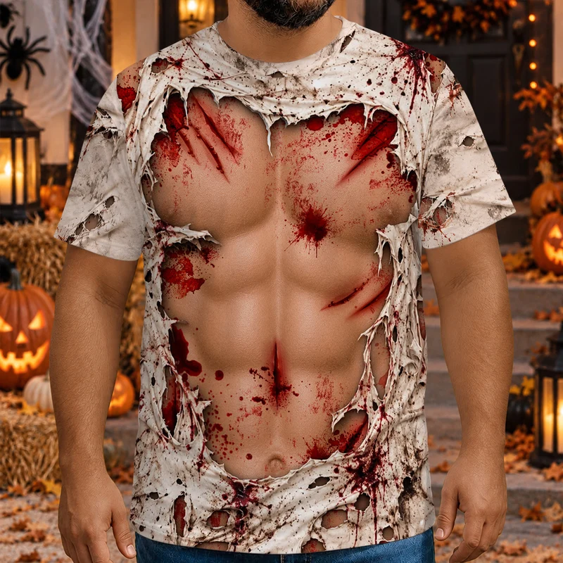 Halloween T-Shirts Für Männer Lustig - All Over Print T Shirt Personalisiert