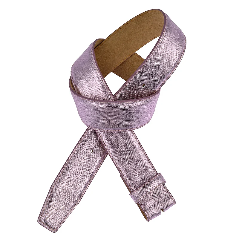 VMP Ledergürtel Saturno in Rosa Metallic