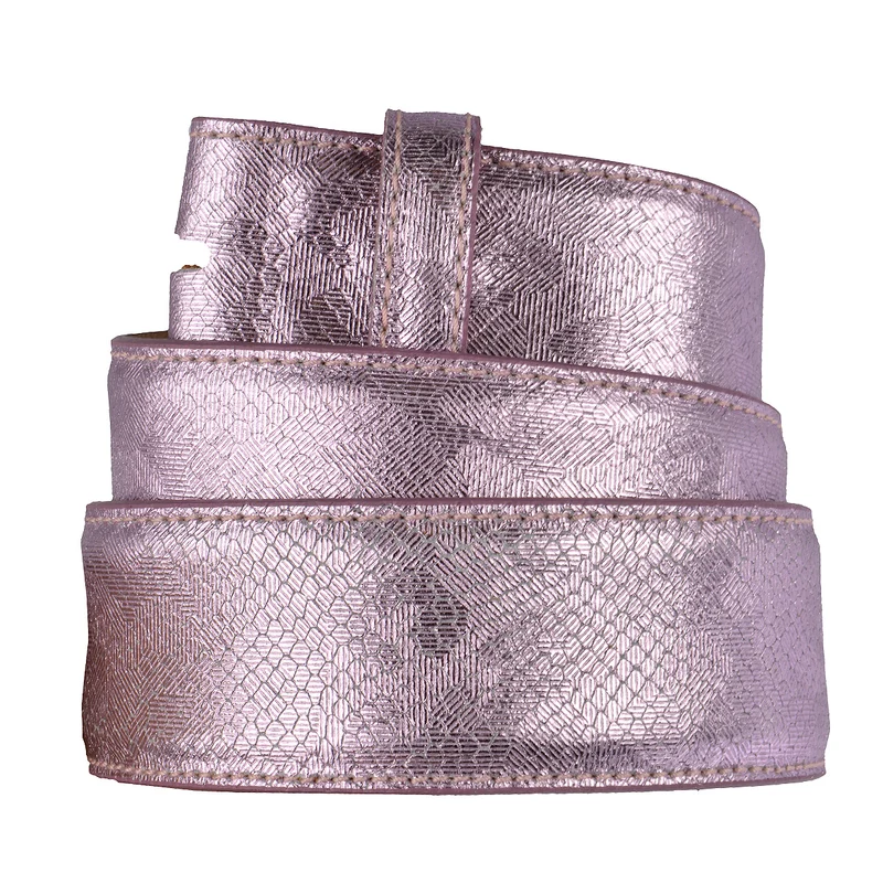 VMP Ledergürtel Saturno in Rosa Metallic