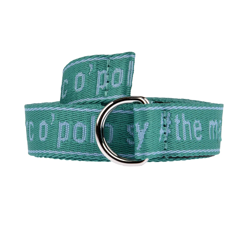 Marc O'Polo Ring Gürtel in Grün/Blau 2,5 cm