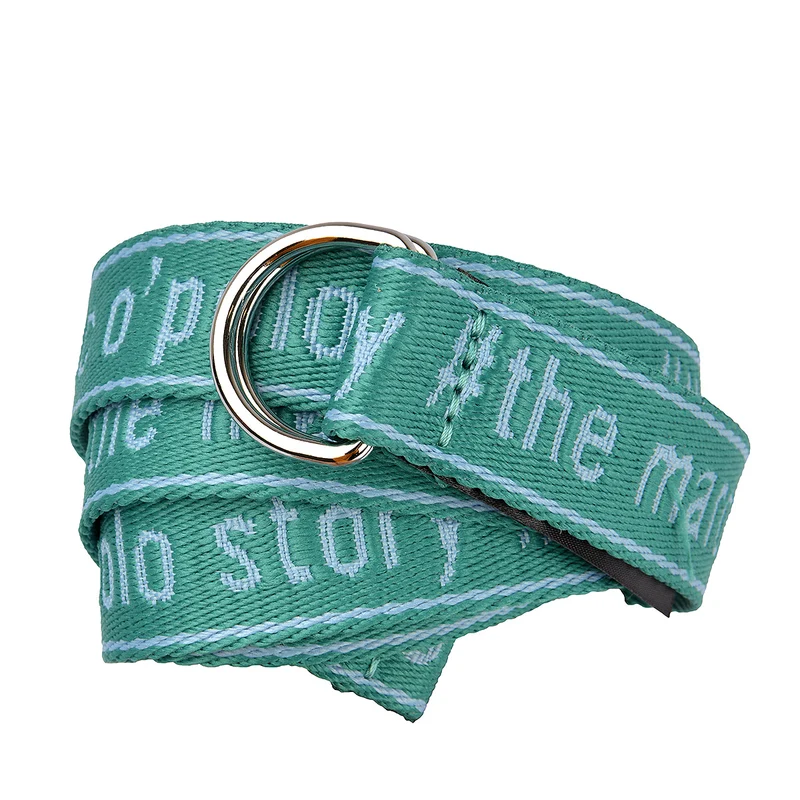 Marc O'Polo Ring Gürtel in Grün/Blau 2,5 cm