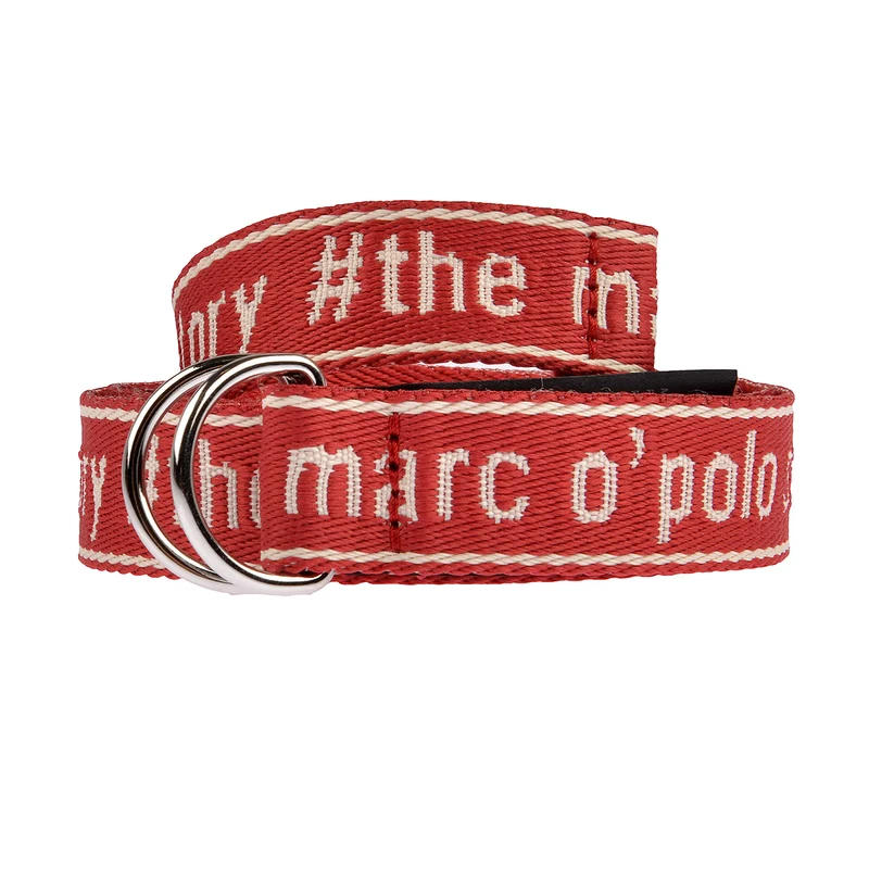 Marc O'Polo Ring Gürtel in Rot/Weiß 2,5 cm