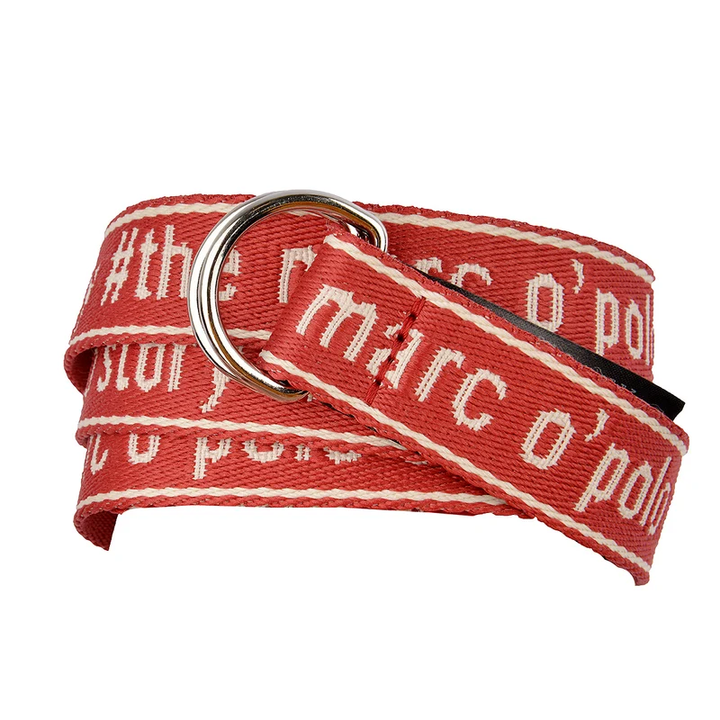 Marc O'Polo Ring Gürtel in Rot/Weiß 2,5 cm