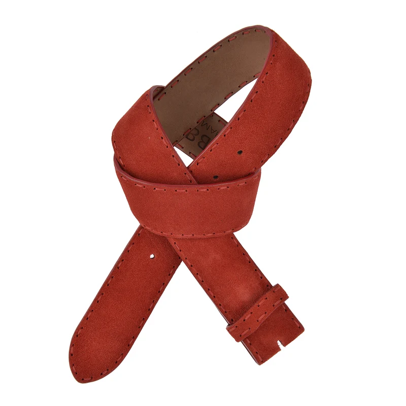ELBBELT Wildleder Gürtel in Rot 4cm