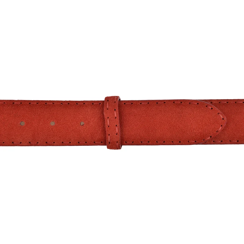 ELBBELT Wildleder Gürtel in Rot 4cm