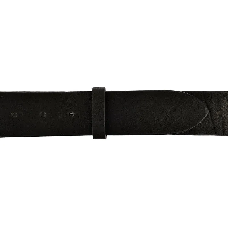 ELBBELT Rindsleder Gürtel in Schwarz 4cm
