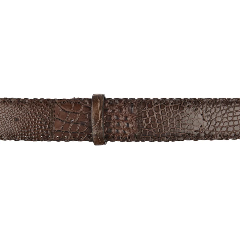 ELBBELT Krokodilleder Gürtel in Braun 4cm