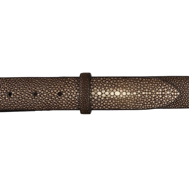 ELBBELT Rochenleder Gürtel in Braun 3,5cm