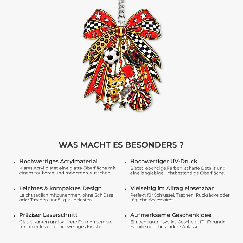 Sportart - Acryl Schlüsselanhänger Personalisiert