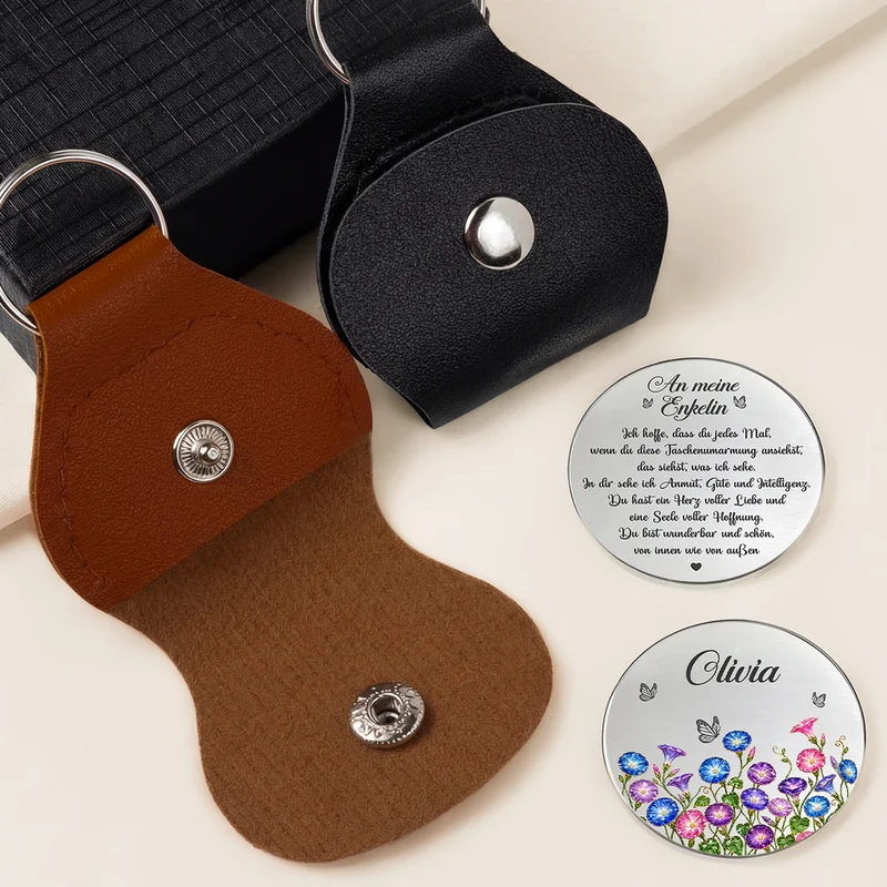 Du Hast Ein Herz Voller Liebe Und Eine Seele Voller Hoffnung - Pocket Hug Schlüsselanhänger Personalisiert Mama Oma Geburtsmonat Blume