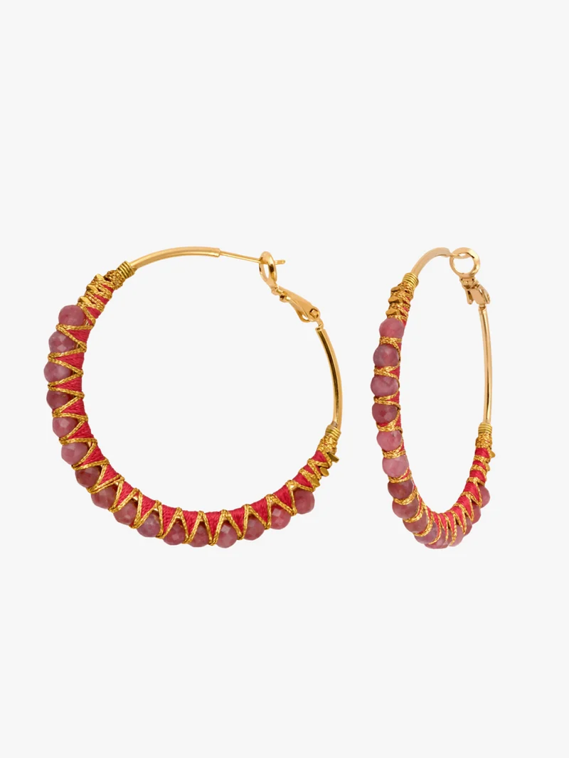 Panarea Hoop-Ohrringe Pinker Turmalin