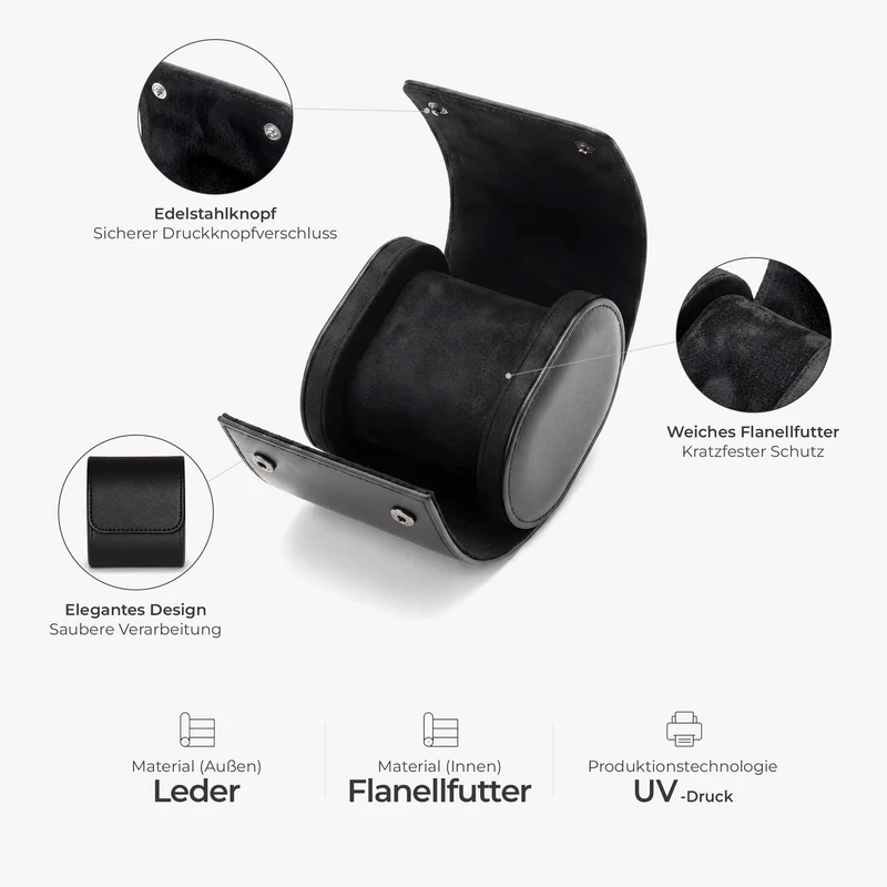 Legende Ehemann Papa Opa - Personalisiertes Geschenk | Uhrenetui Leder