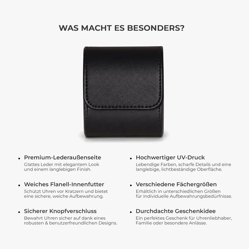 Legende Ehemann Papa Opa - Personalisiertes Geschenk | Uhrenetui Leder
