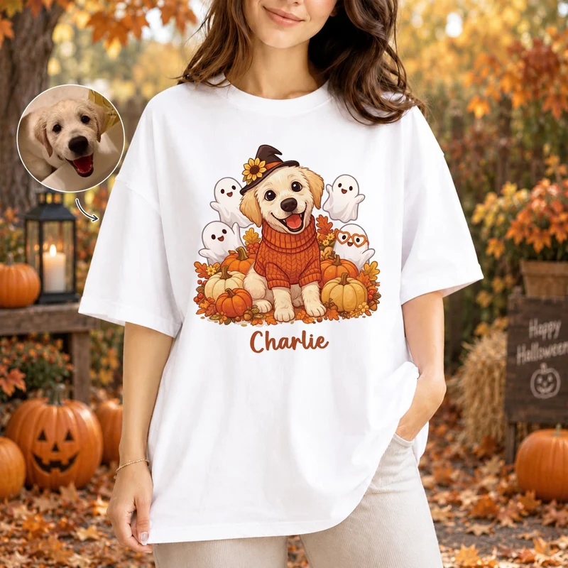 Haustier AI Bild Generator - Herbst Shirt Personalisiert
