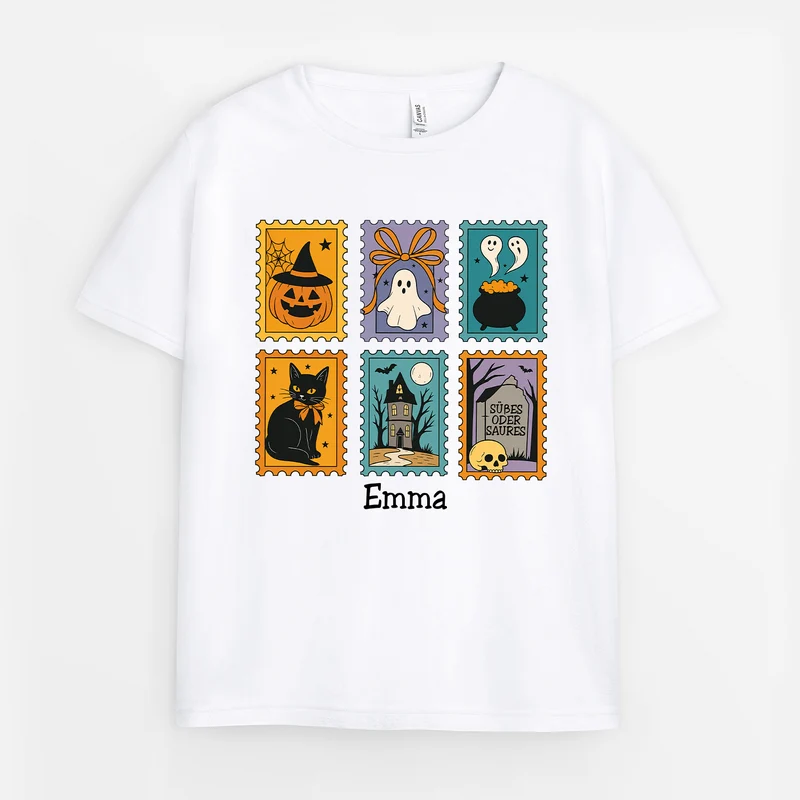Süßes Oder Saures - Personalisiertes Geschenk | T-Shirts Kinder Halloween Weiß