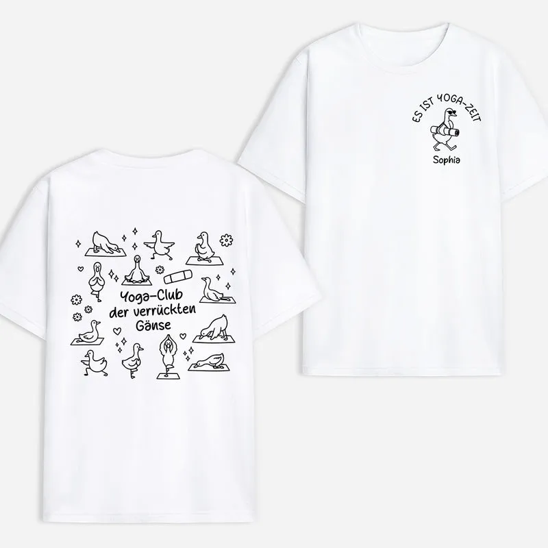 Es Ist Yoga-Zeit - Personalisierte Geschenke Frauen | T Shirt Bedrucken Beidseitig