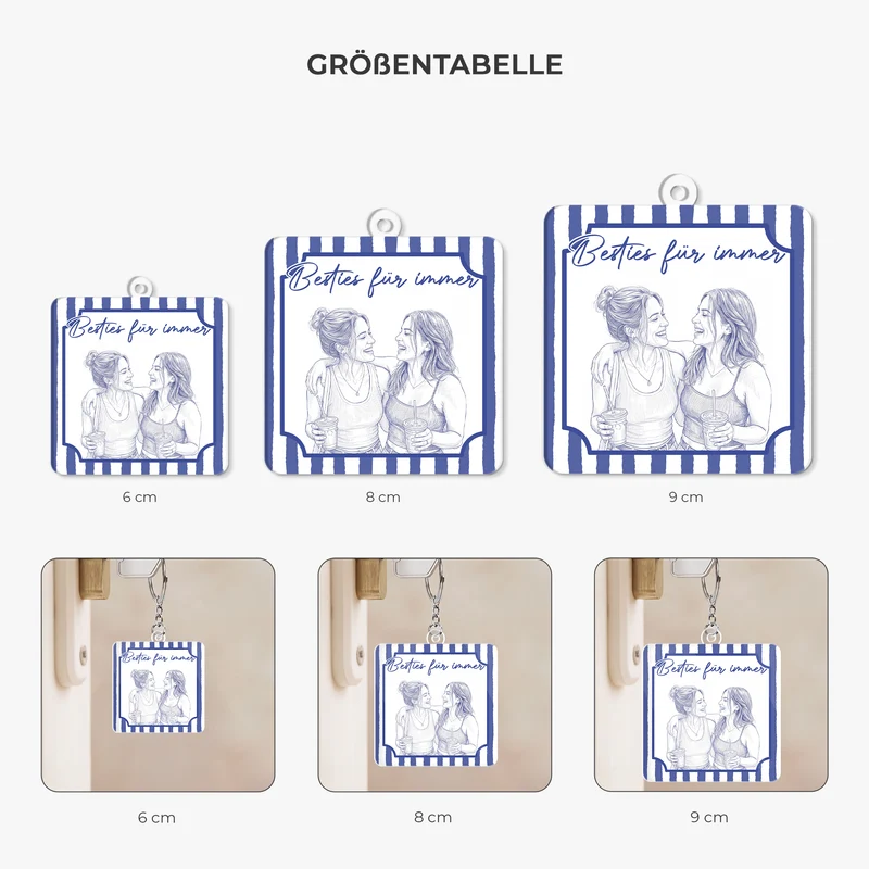 Beste Freundinnen Für Immer - Personalisierte Geschenke Foto | Acryl Schlüsselanhänger