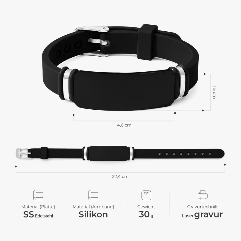 Ich Bin Immer Bei Dir - Personalisierte Trauergeschenke | Silikon Armband Haustiere Foto