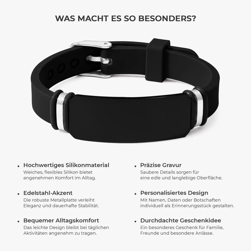 Ich Bin Immer Bei Dir - Personalisierte Trauergeschenke | Silikon Armband Haustiere Foto